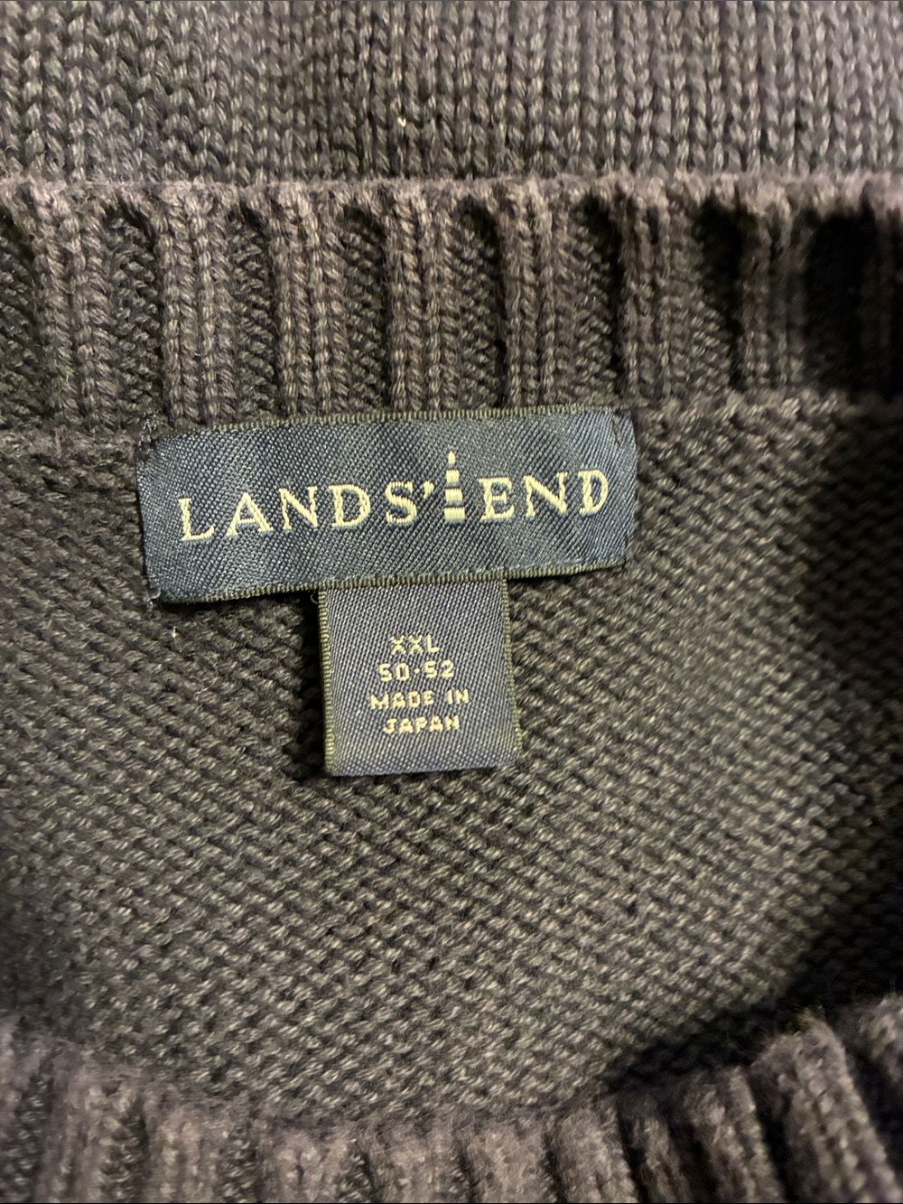 Lands' End Men's 2XL Crewneck Sweater - Blue - Picture 3 of 4